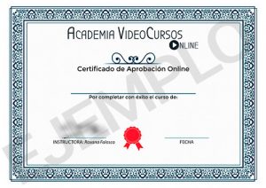 Certificado Academia de Roxana Falasco