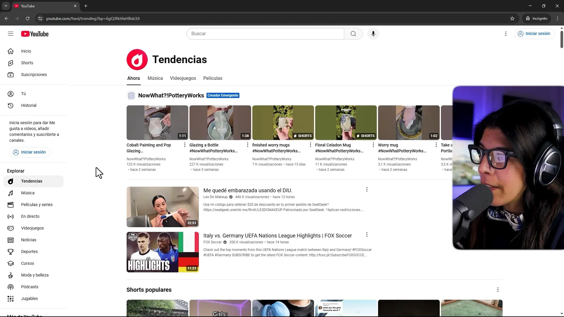 Viendo tendencias en YouTube desde EE.UU.